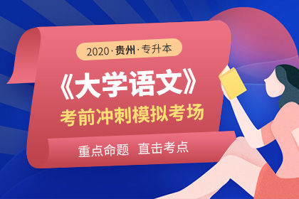 2020年贵州专升本大学语文考前冲刺模拟考场