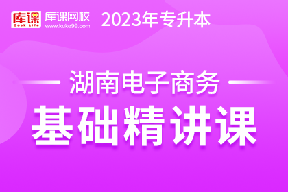 2023年湖南专升本基础精讲课-电子商务（预售赠送180天）