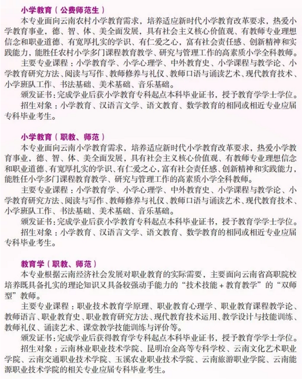 云南师范大学2019年专升本招生简章(图4)