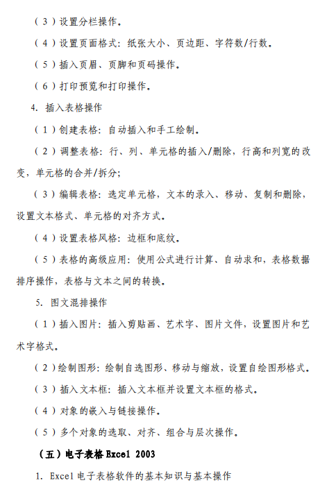 2020年四川專升本大學(xué)計算機基礎(chǔ)考試大綱(圖5)