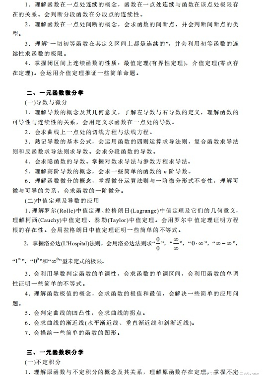 2021浙江专升本高数考试大纲(图2)