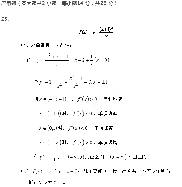 福建专升本考试数学真题(图5)