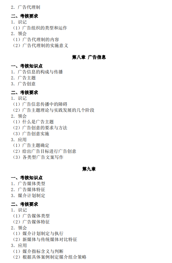 廣東培正學院2021專升本廣告學概論專業(yè)課考試大綱(圖4)