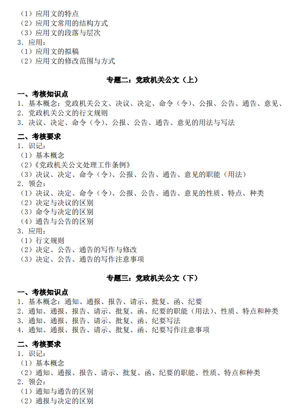 廣東培正學(xué)院2021專升本應(yīng)用文寫作專業(yè)課考試大綱(圖2)